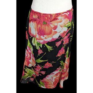 Vintage 90s Siouni & Zar Pink Floral Skirt